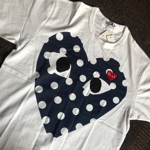 Comme Des Garcons Polka Dot Heart T-Shirt
